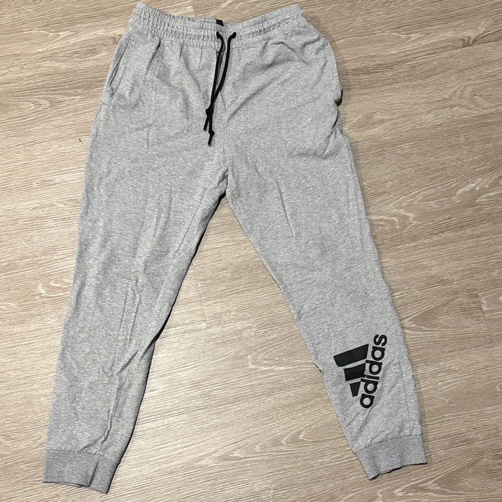 Adidas Light Gray Sweatpants with Logo